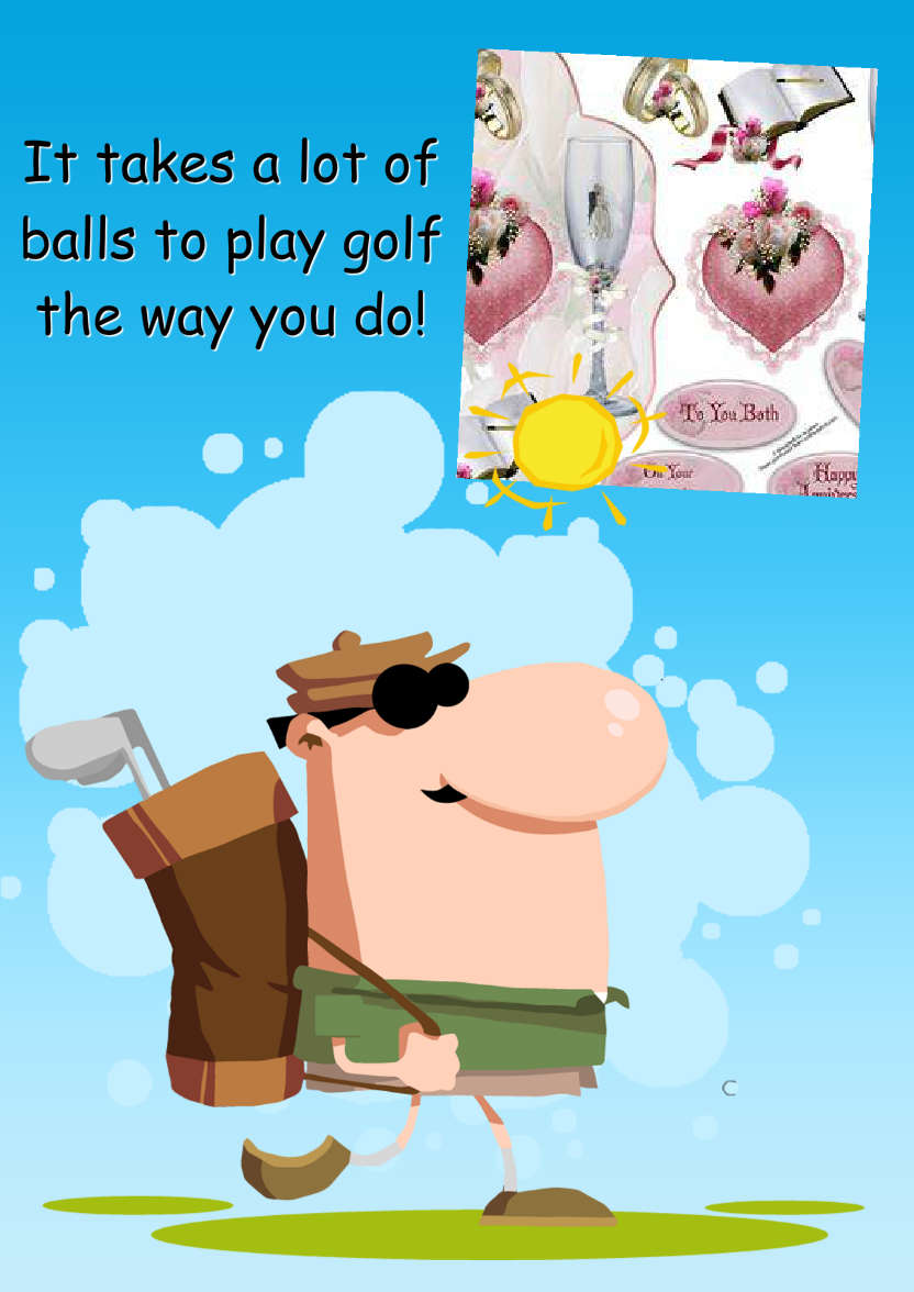 Golfer Aperture Card - card made with Crafty Bob's Card Creator