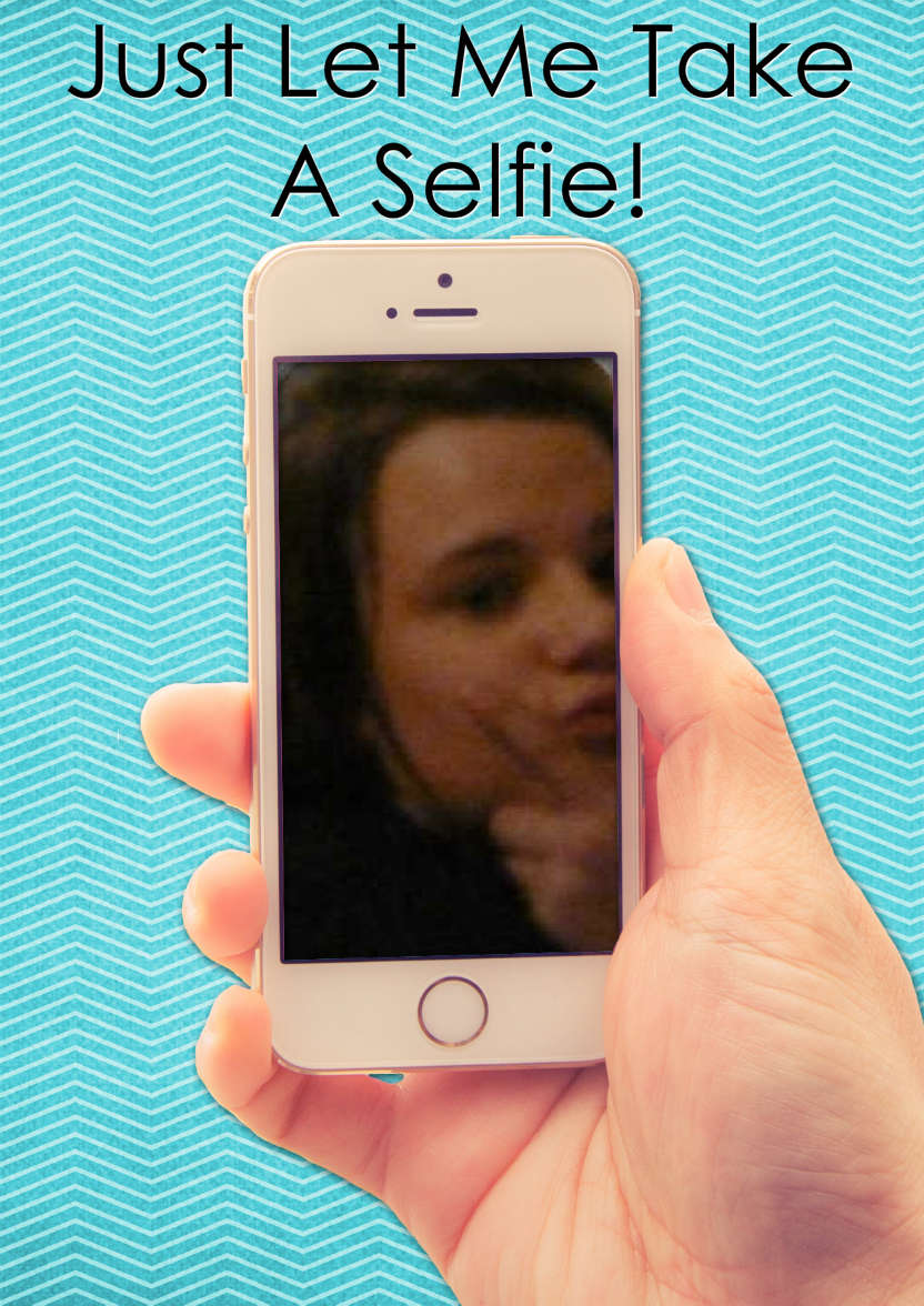 Selfie Mobile Phone Card - card made with Crafty Bob's Card Creator