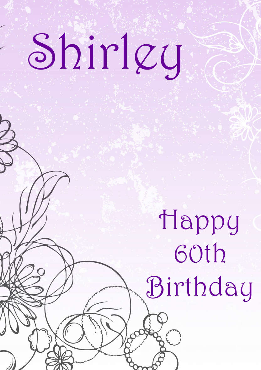 Purple Flourish Background - card made with Crafty Bob's Card Creator