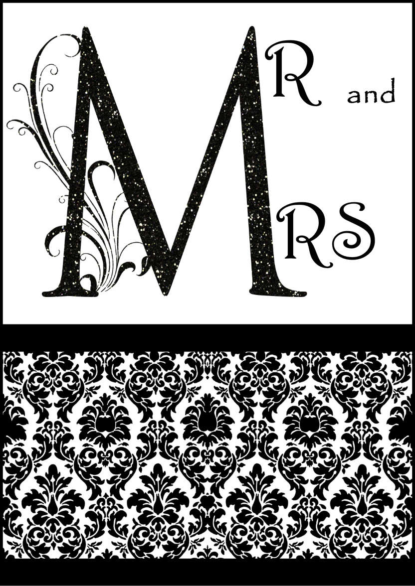 Damask Monogram Letter m Card - card made with Crafty Bob's Card Creator