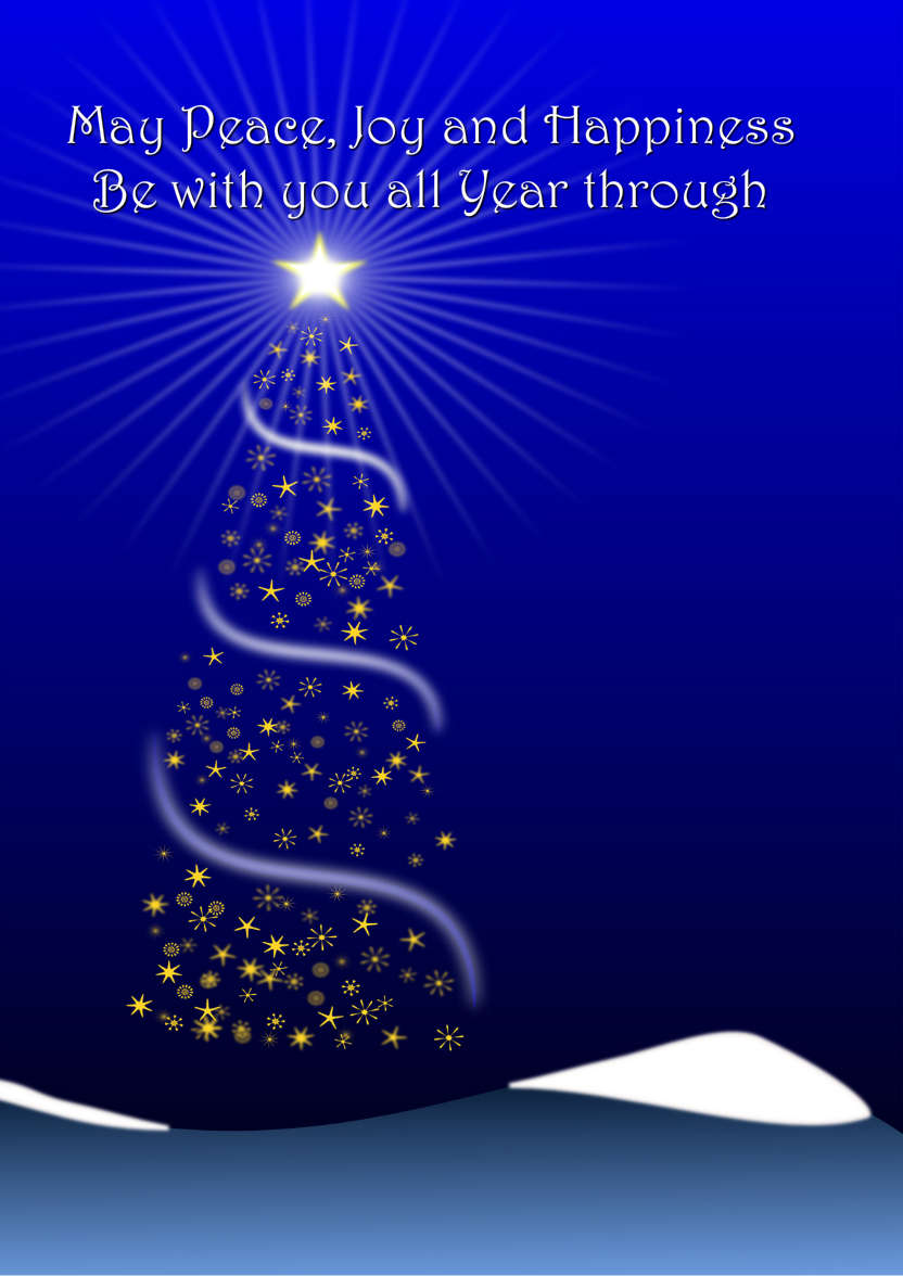 Christmas Tree Glow - card made with Crafty Bob's Card Creator