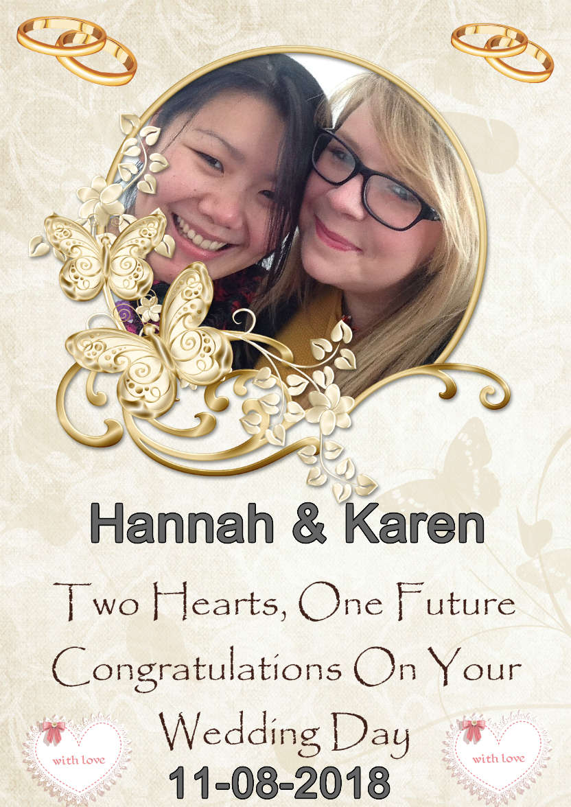 Gold Butterfly Aperture Photo Card - card made with Crafty Bob's Card Creator