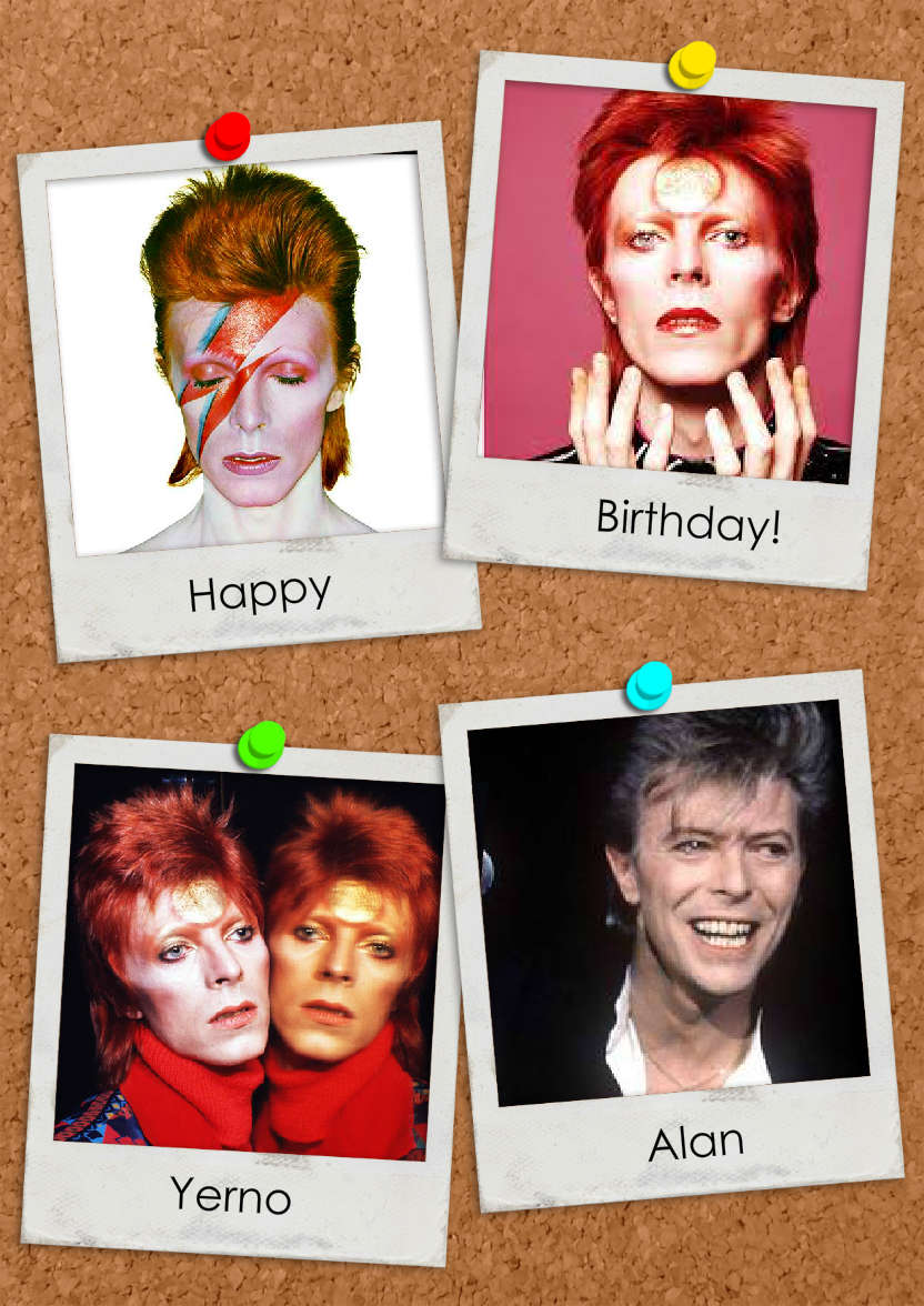 Polaroids on Corkboard Photo Card - card made with Crafty Bob's Card Creator