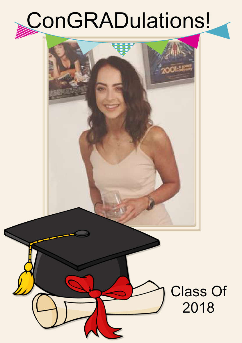 Graduation Aperture Card Front - card made with Crafty Bob's Card Creator
