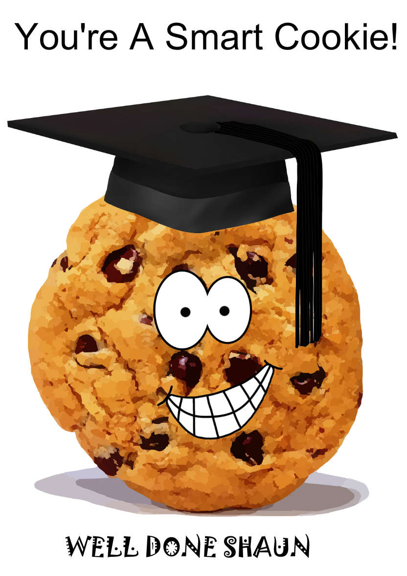 Smart Cookie Graduation Card - card made with Crafty Bob's Card Creator