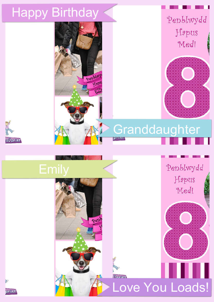 Pastel Flags Multi Photo Card - card made with Crafty Bob's Card Creator