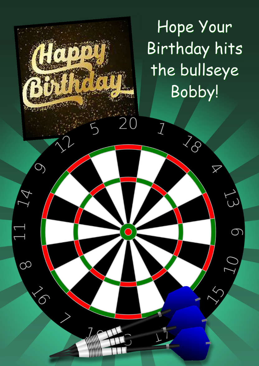 Darts Aperture Card - card made with Crafty Bob's Card Creator