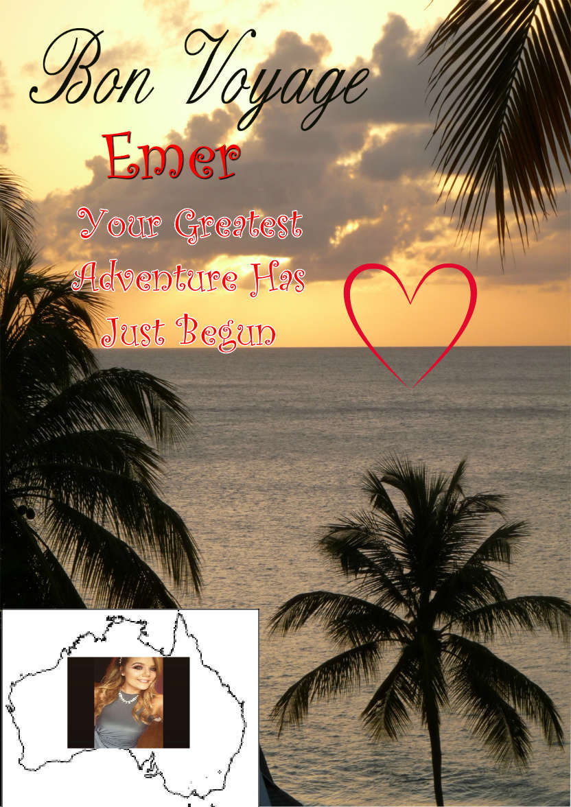 Bon Voyage Sunset - card made with Crafty Bob's Card Creator