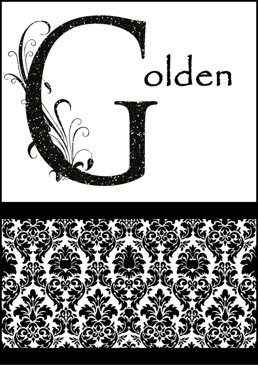 Damask Monogram Letter g Card - card made with Crafty Bob's Card Creator