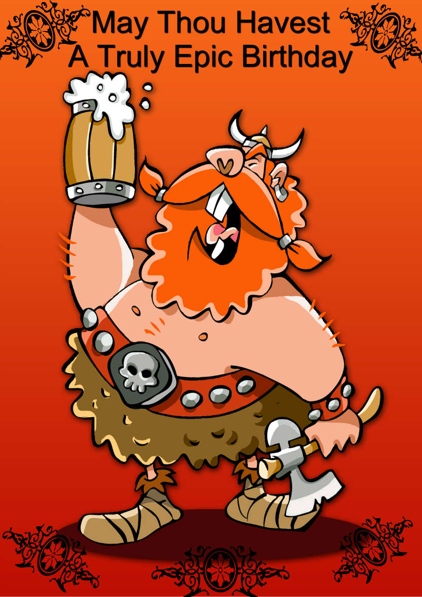 Viking Celebration Card - card made with Crafty Bob's Card Creator