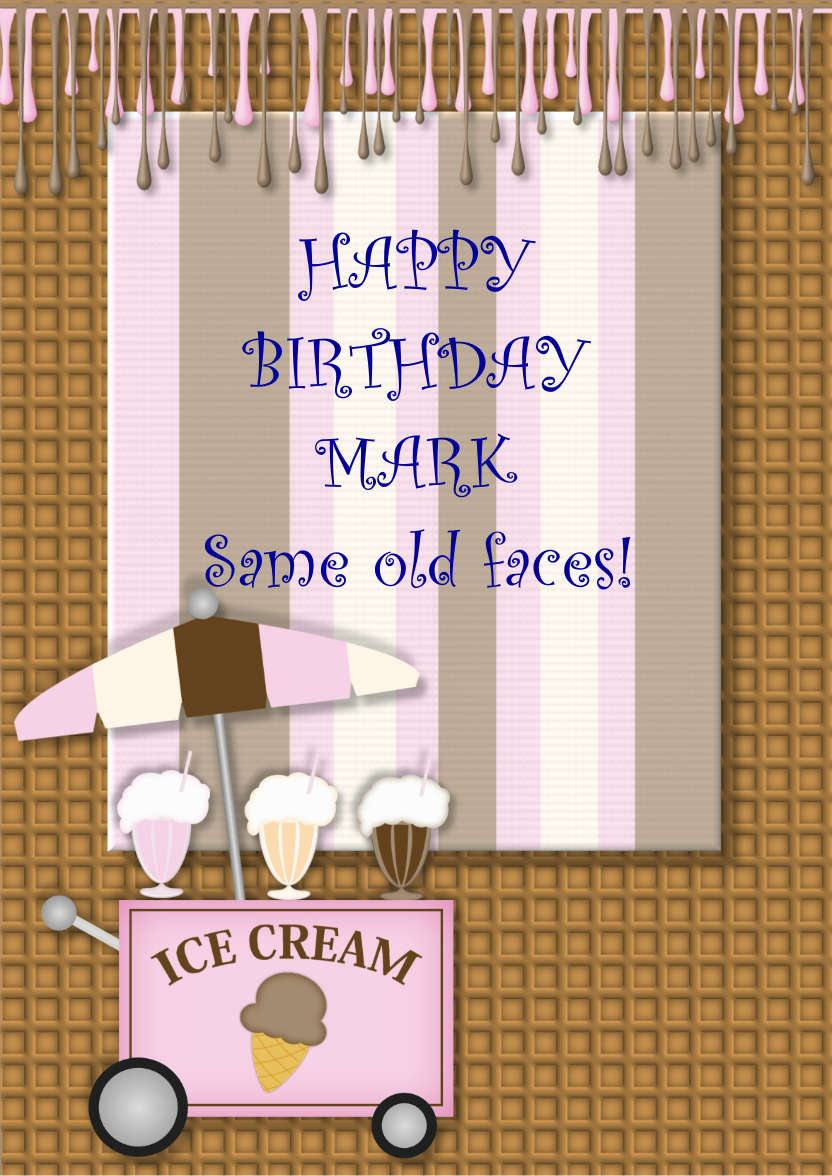 Ice Cream Birthday Insert - card made with Crafty Bob's Card Creator