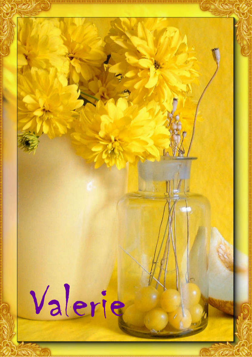 Yellow Floral Birthday - card made with Crafty Bob's Card Creator