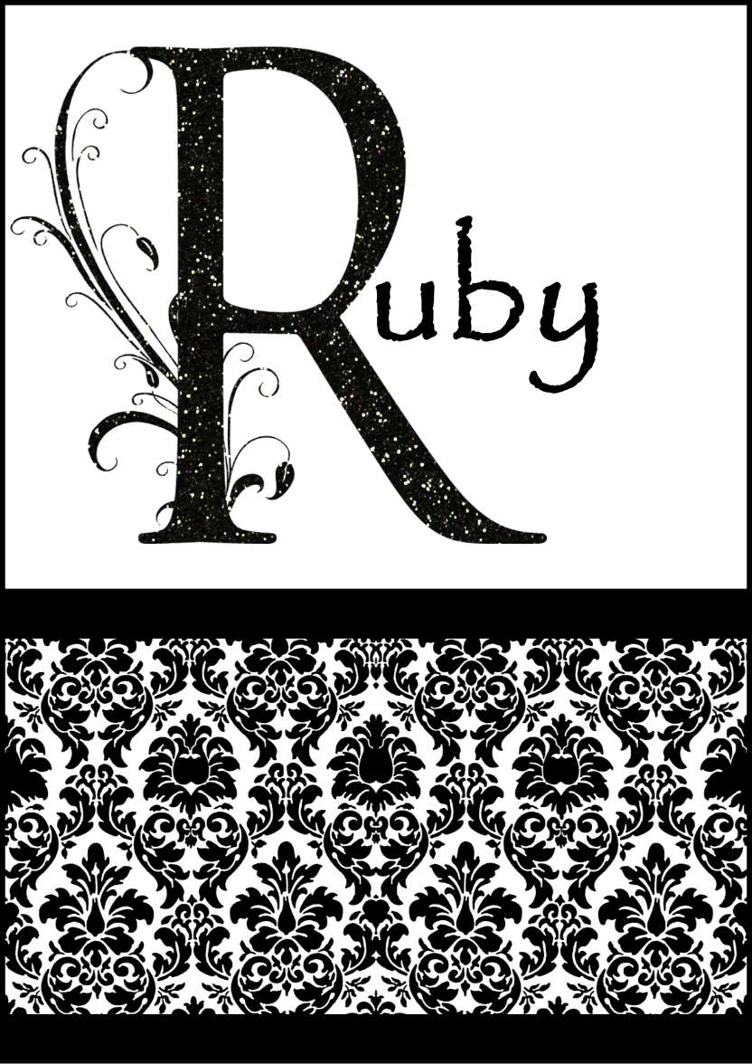 Damask Monogram Letter R Card - card made with Crafty Bob's Card Creator