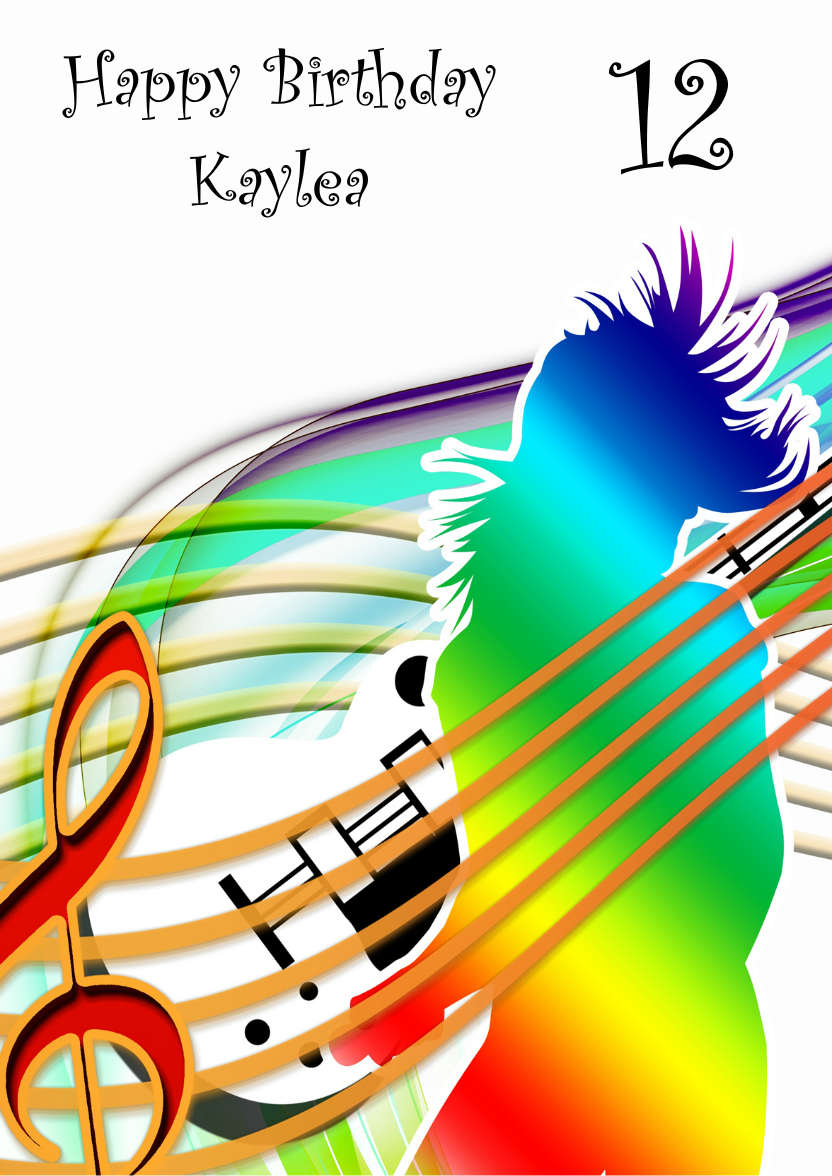Feel the Music - card made with Crafty Bob's Card Creator