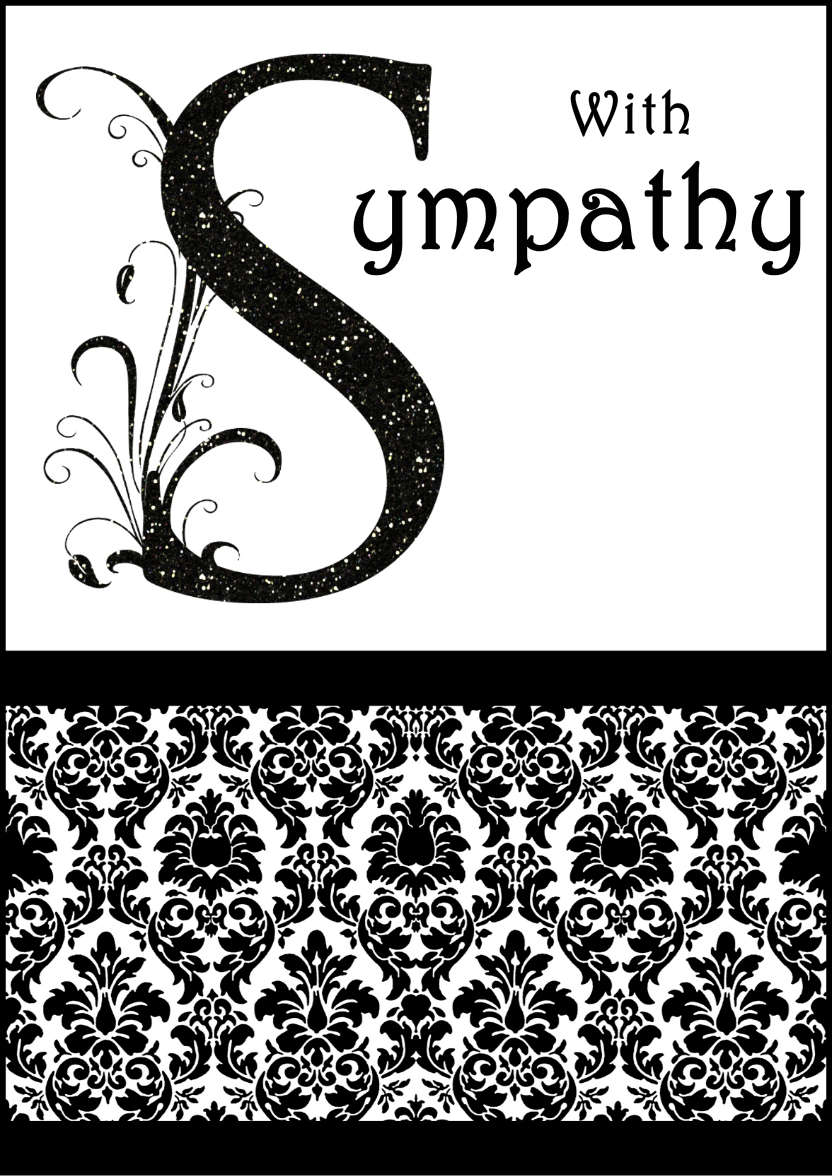 Damask Monogram Letter S Card - card made with Crafty Bob's Card Creator