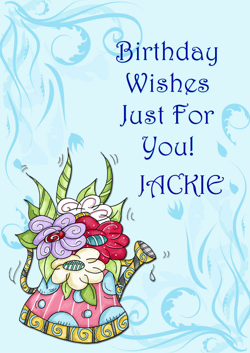 Funky Floral Watering Can - card made with Crafty Bob's Card Creator
