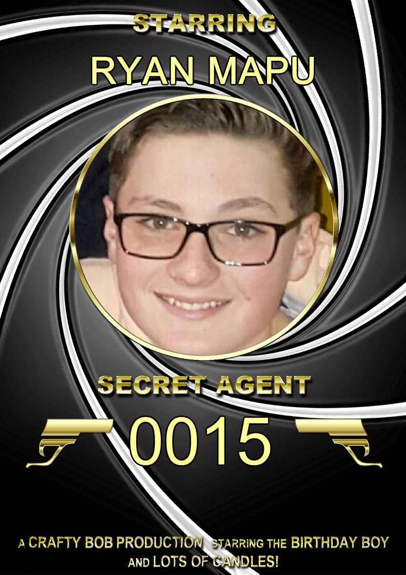 Spoof Secret Agent Photo Card - card made with Crafty Bob's Card Creator