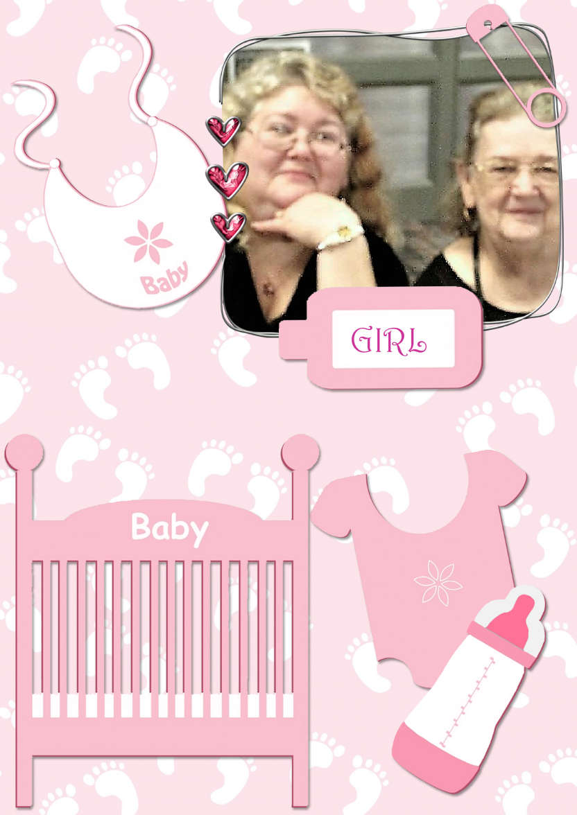 Baby Girl Aperture - card made with Crafty Bob's Card Creator