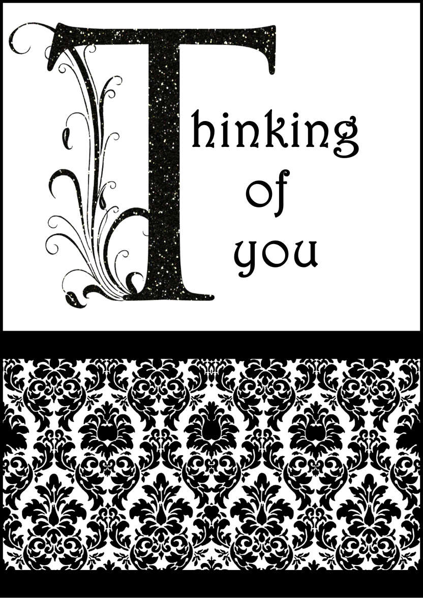 Damask Monogram Letter T Card - card made with Crafty Bob's Card Creator