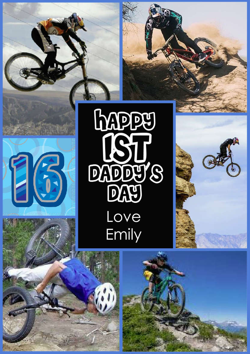 Happy 1st Daddy's Day - card made with Crafty Bob's Card Creator