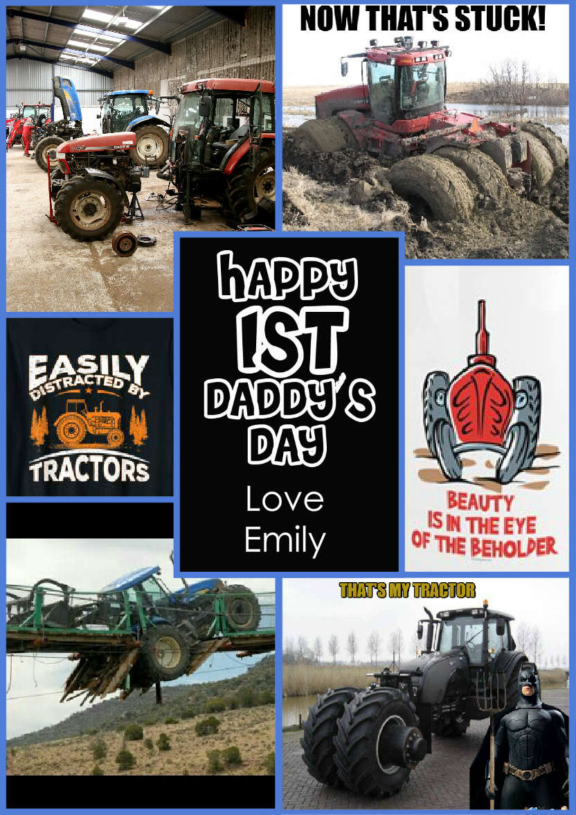 Happy 1st Daddy's Day - card made with Crafty Bob's Card Creator