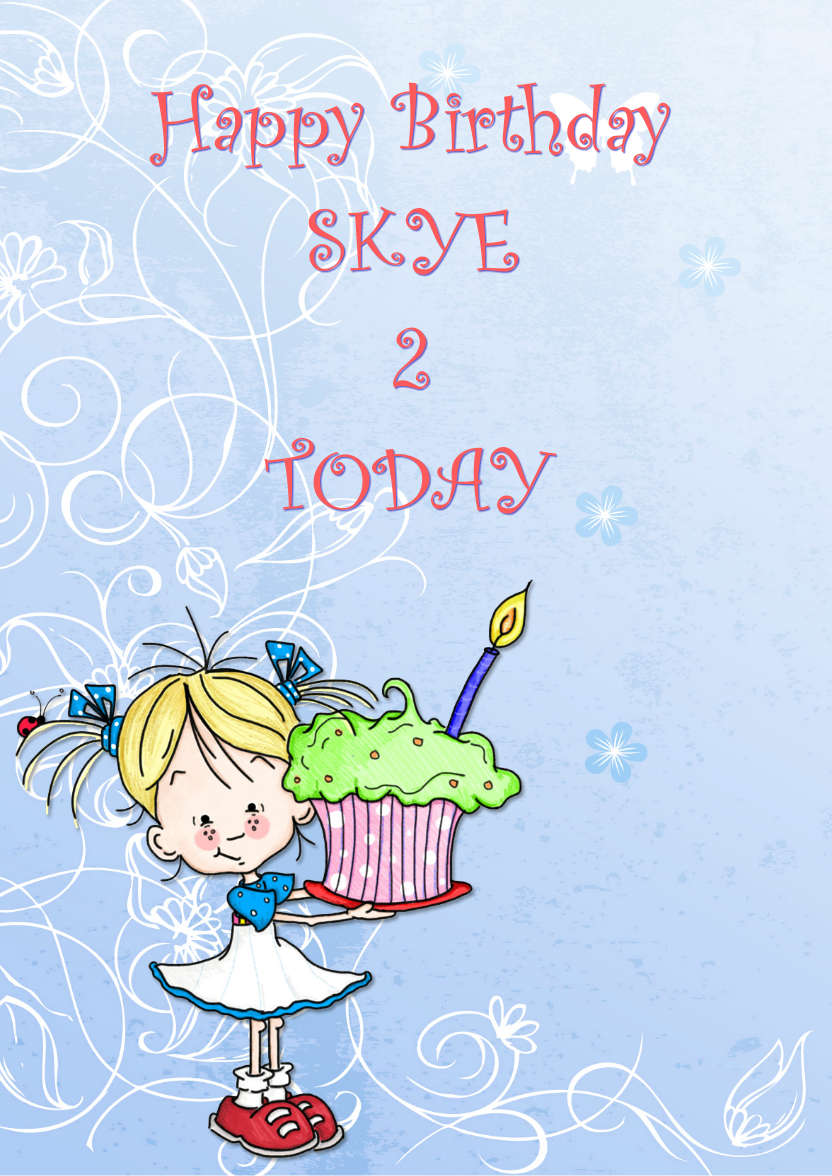 Birthday Cupcake Female Card Front - card made with Crafty Bob's Card Creator