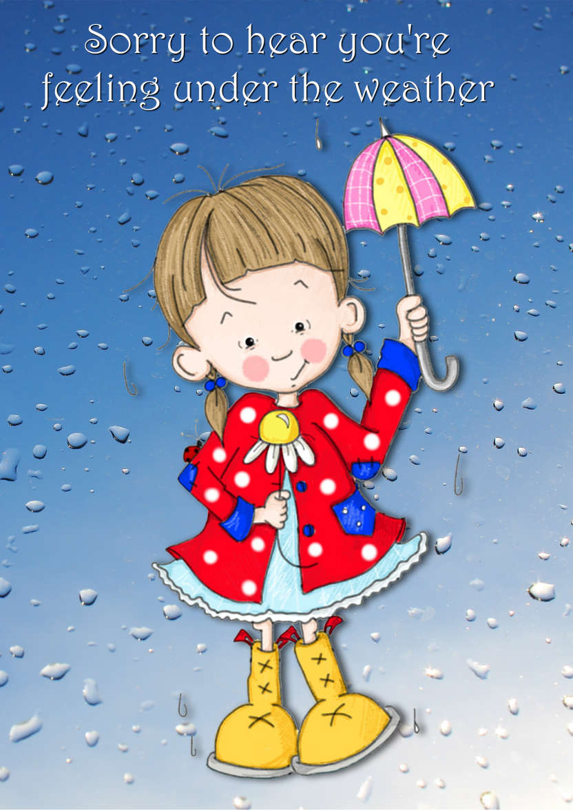 Under the Weather Get Well Soon Card - card made with Crafty Bob's Card Creator
