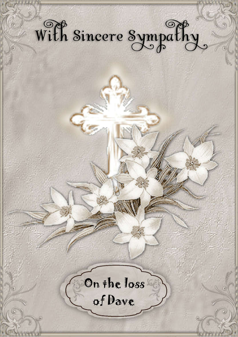 Cross and Floral Sympathy - card made with Crafty Bob's Card Creator