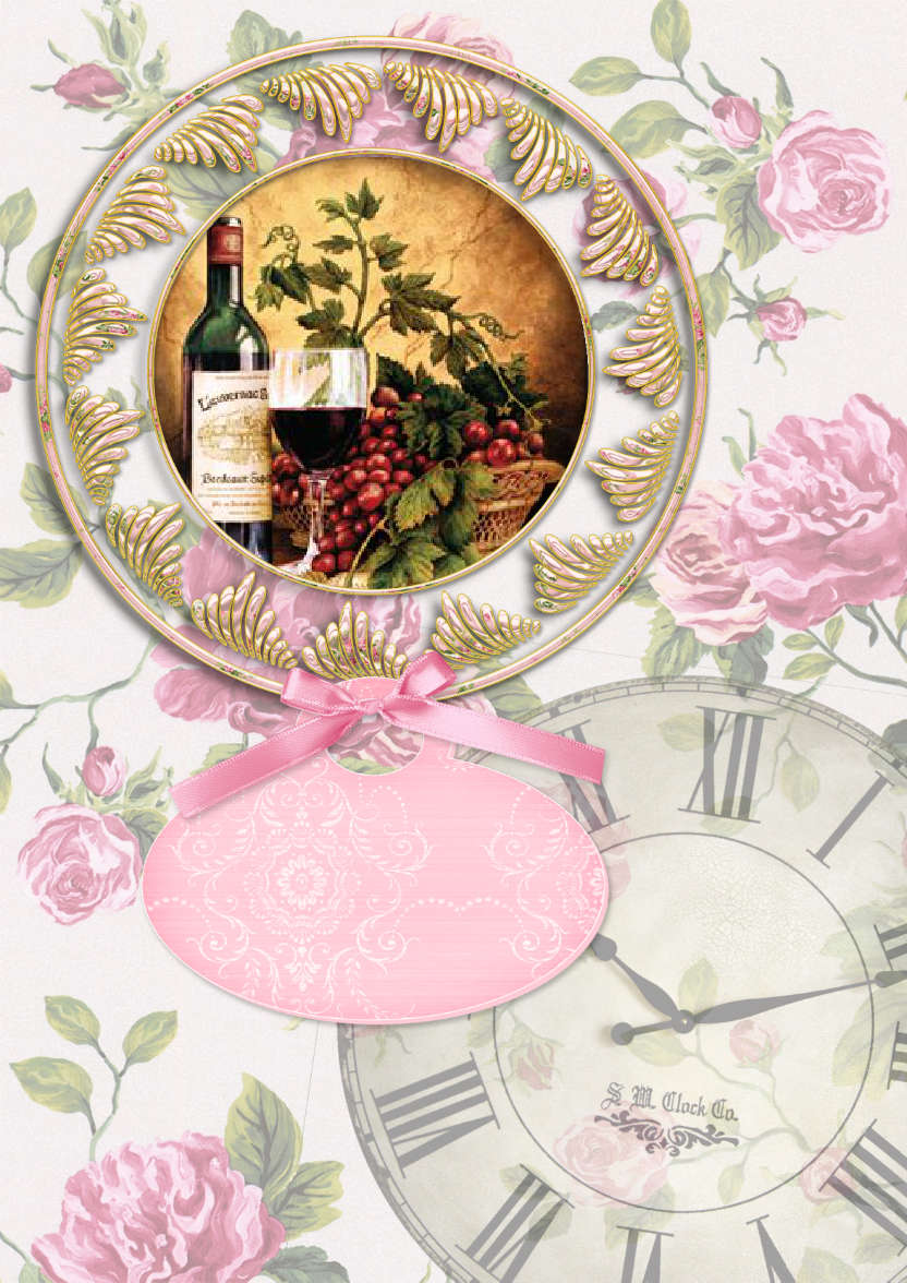 Shabby Chic Retirement/birthday Card - card made with Crafty Bob's Card Creator