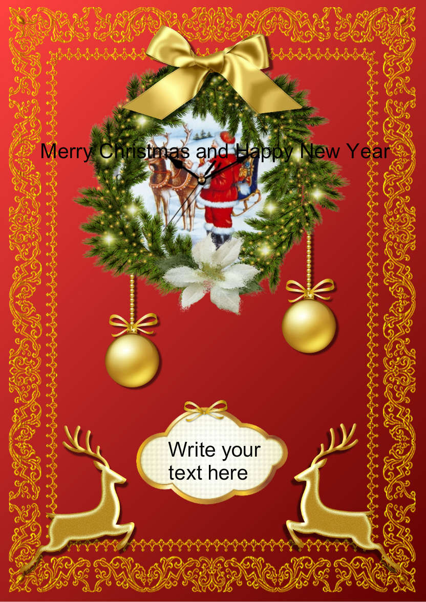 Christmas Time - card made with Crafty Bob's Card Creator