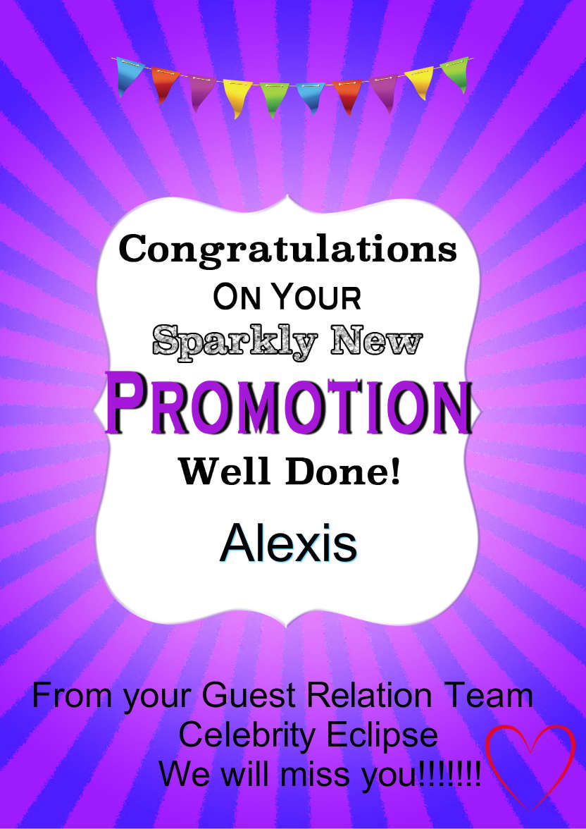 New Promotion Card - card made with Crafty Bob's Card Creator