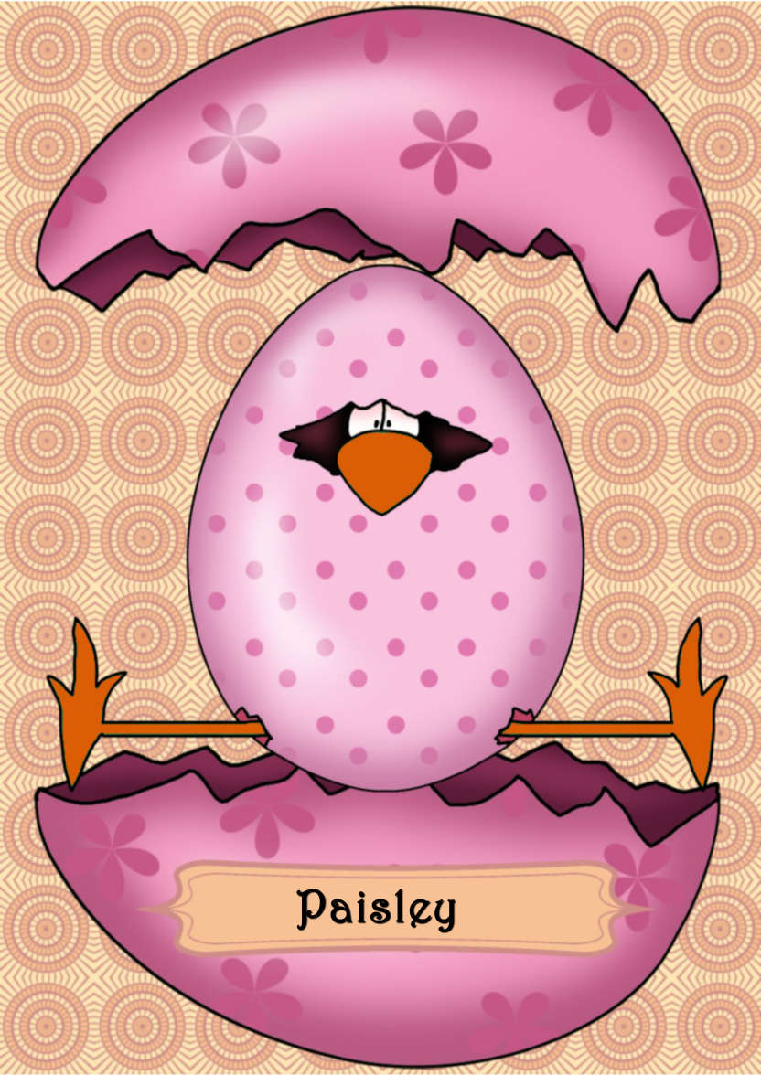 Yippee Chick Baby Girl - card made with Crafty Bob's Card Creator