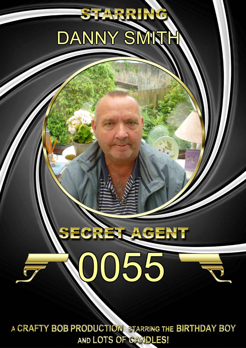 Spoof Secret Agent Photo Card - card made with Crafty Bob's Card Creator