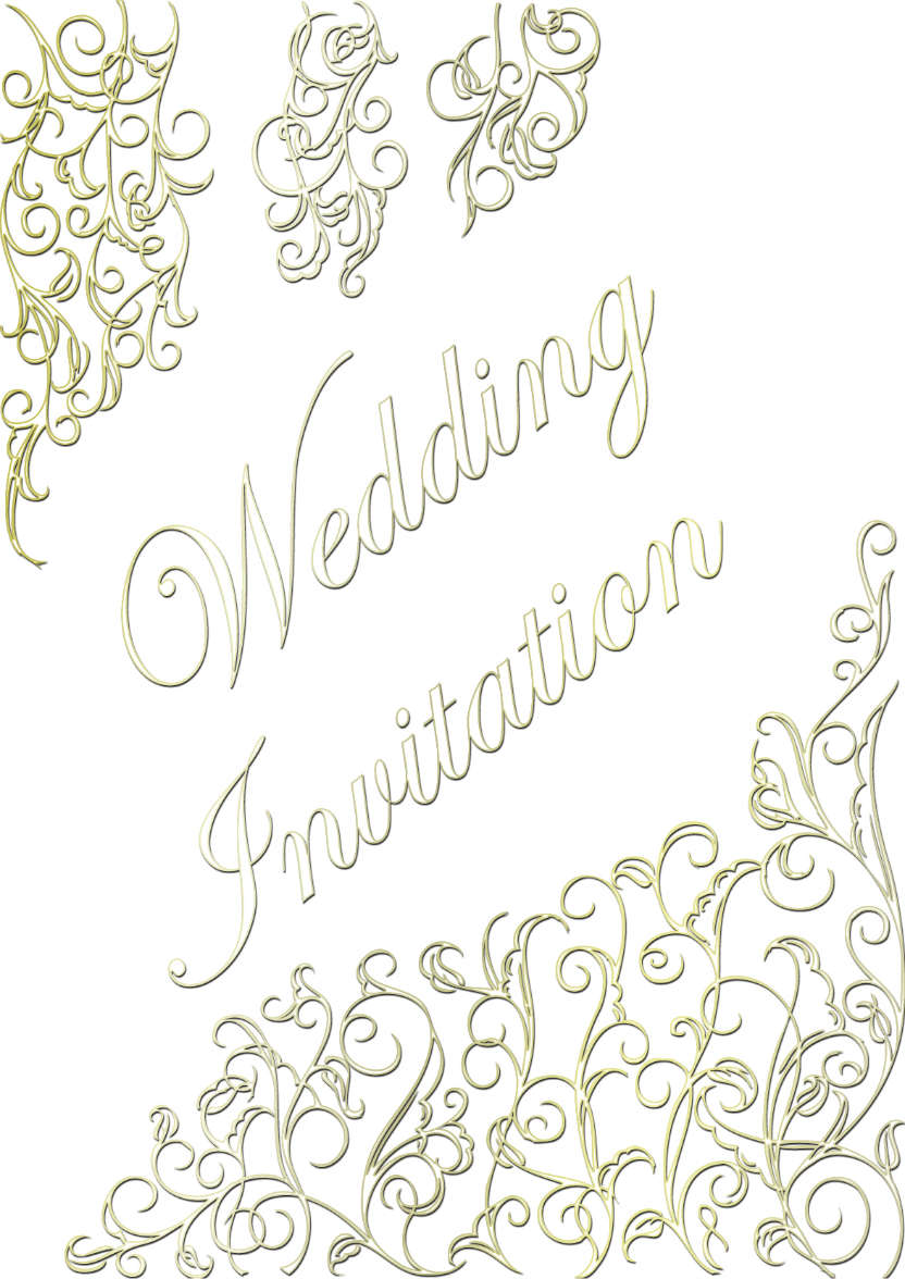 Decorative Wedding Invitation - card made with Crafty Bob's Card Creator