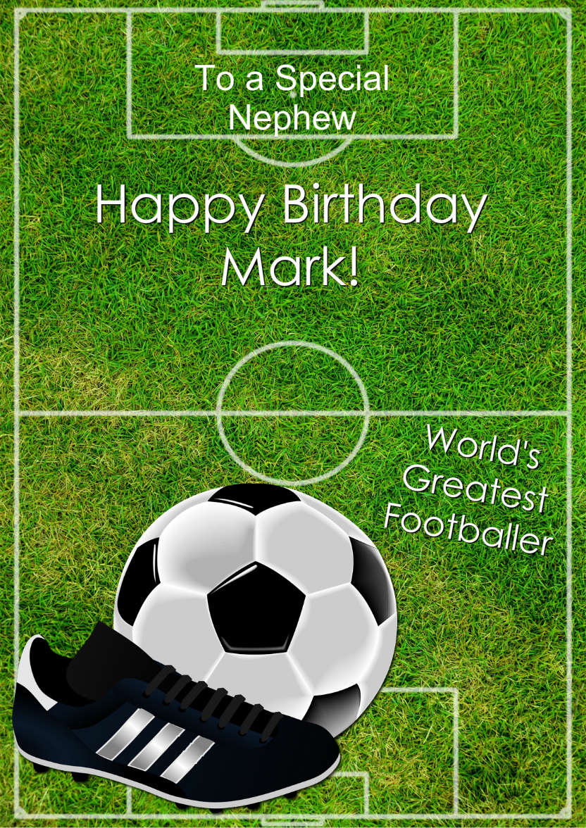 Football Pitch Card - card made with Crafty Bob's Card Creator