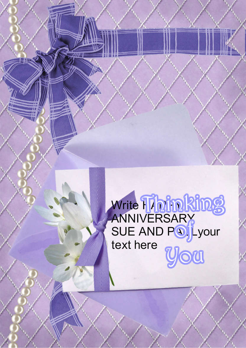 Lavendar Envelope Flower Card - card made with Crafty Bob's Card Creator