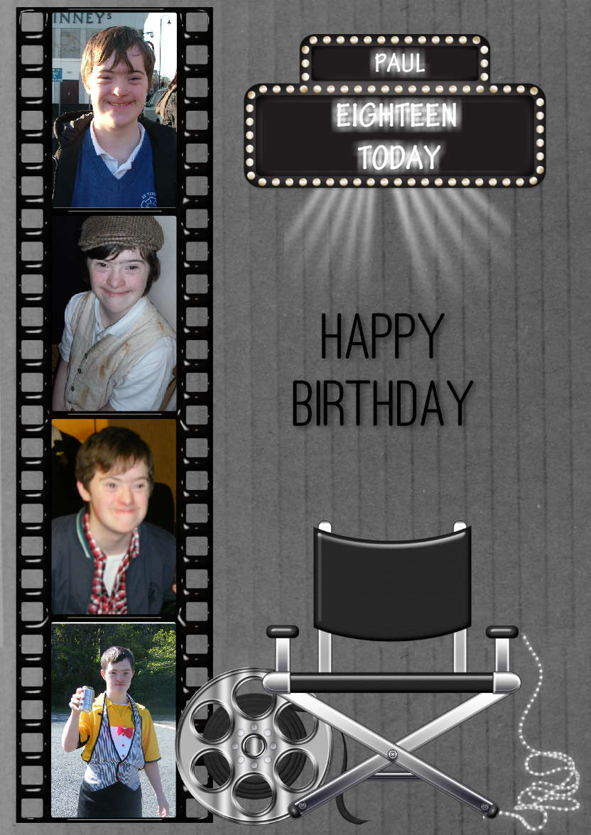 Movie Time - card made with Crafty Bob's Card Creator