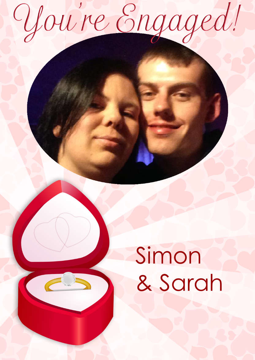 You're Engaged Photo Card - card made with Crafty Bob's Card Creator