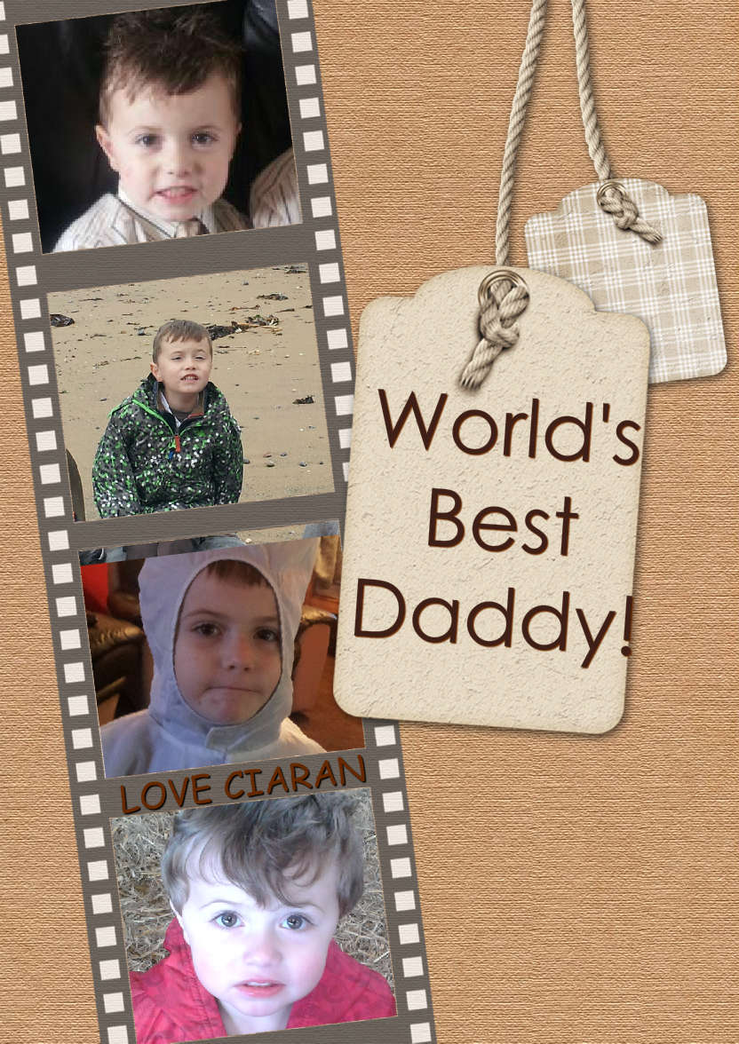 Rustic Film Strip Father's Day/birthday Card - card made with Crafty Bob's Card Creator