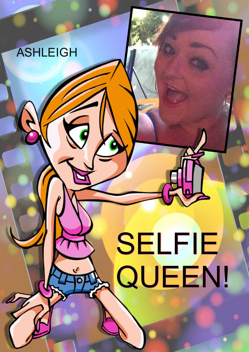 Selfie Queen Card - card made with Crafty Bob's Card Creator