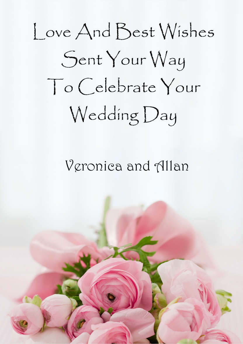 Pink Wedding Bouquet Card - card made with Crafty Bob's Card Creator
