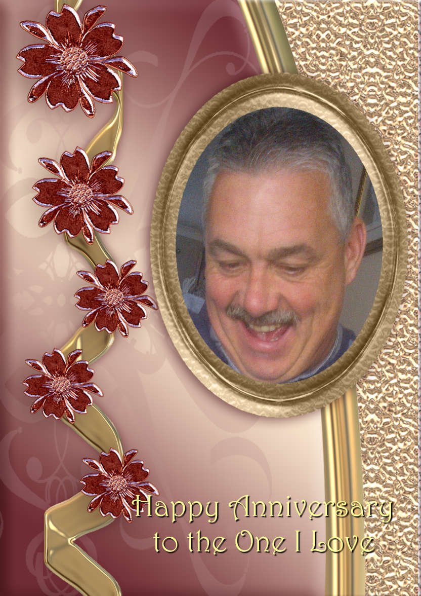 Glass Flowers Anniversary Card - card made with Crafty Bob's Card Creator
