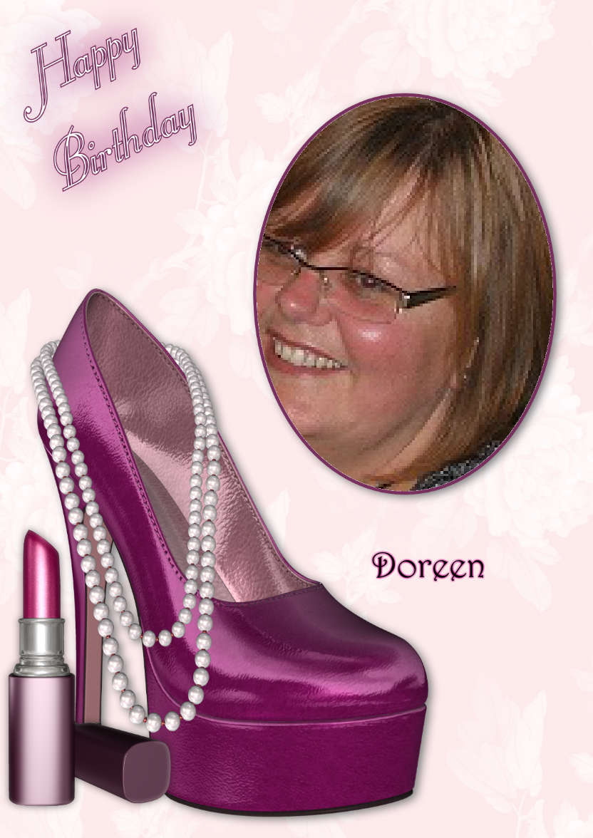 Magenta Shoe - Birthday Card - card made with Crafty Bob's Card Creator