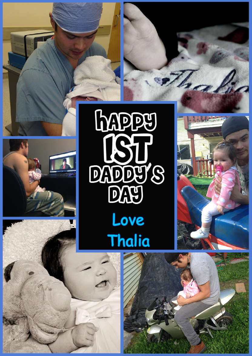 Happy 1st Daddy's Day - card made with Crafty Bob's Card Creator