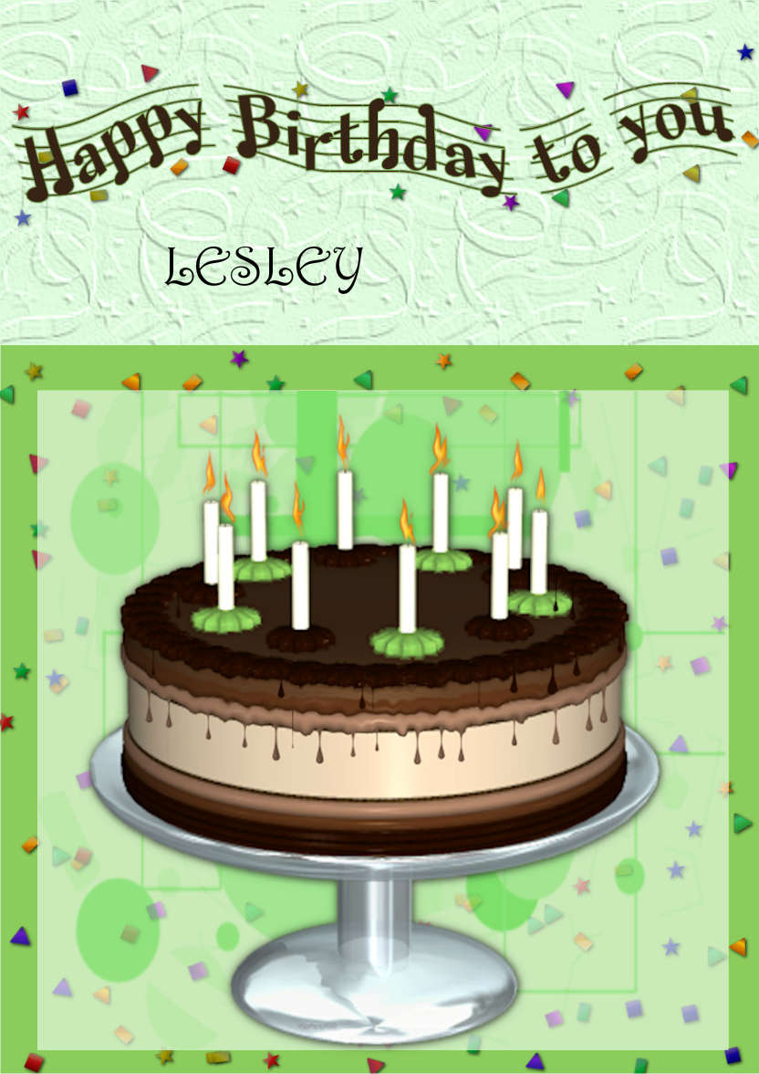 Choc Mint Birthday Cake - card made with Crafty Bob's Card Creator