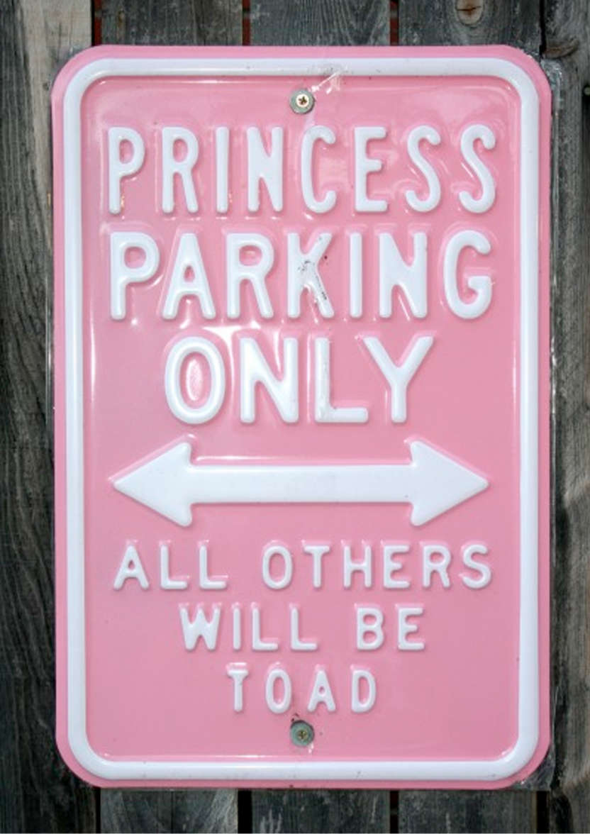 Princess Parking Humorous Card Front - card made with Crafty Bob's Card Creator