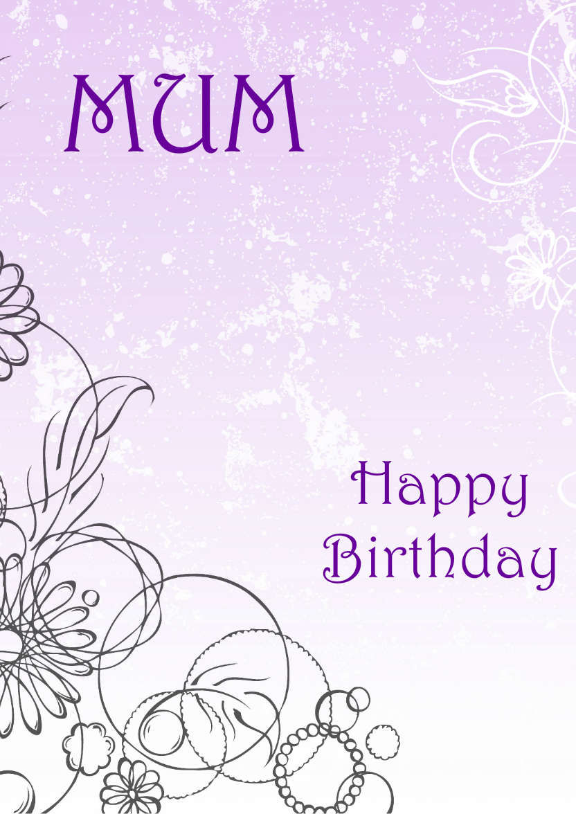 Purple Flourish Background - card made with Crafty Bob's Card Creator