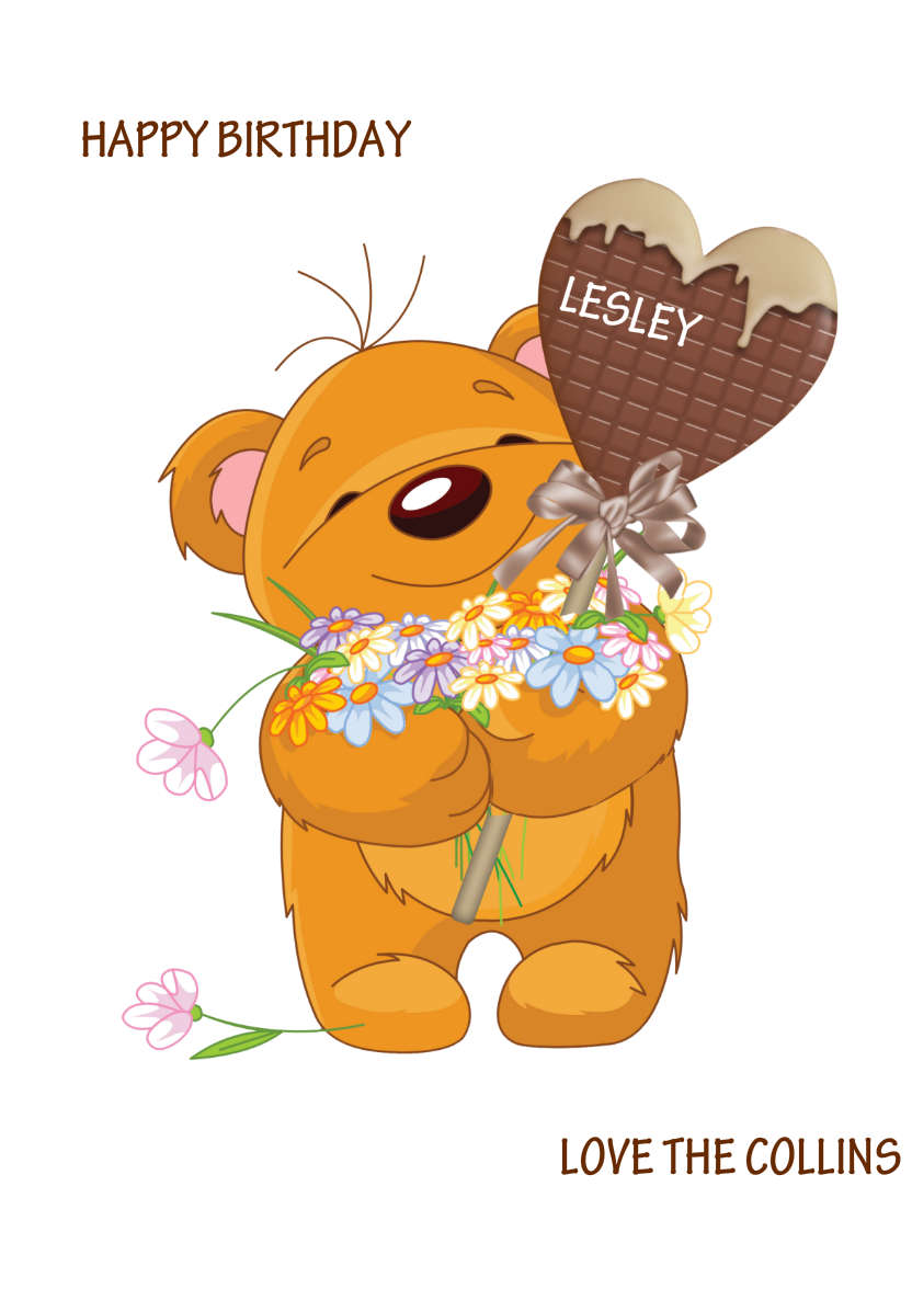 Bear Hugs - card made with Crafty Bob's Card Creator