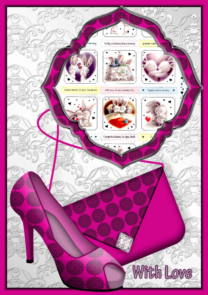 Shoes and Bag - card made with Crafty Bob's Card Creator