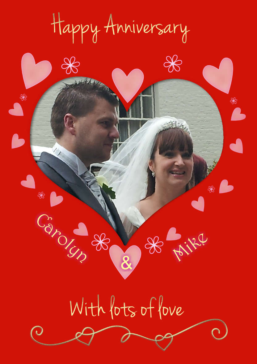 Anniversary Heart - card made with Crafty Bob's Card Creator